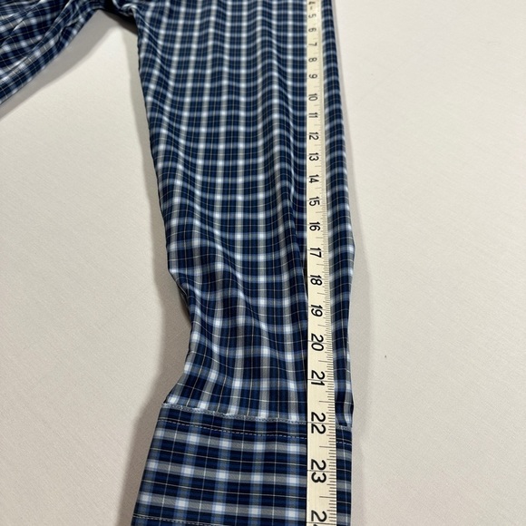 Men’s Nautica Blue And White Plaid Shirt Size M 15 1/2 32/33 - Picture 5 of 8
